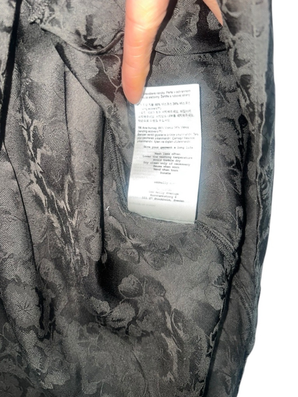 π€ πππ πππππ Black Floral Jacquard Blouse πππ Boho Luxe - Picture 6 of 10